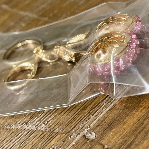 Pink Rhinestone “Cherry” Keychain / Bag Charm - Picture 4 of 4